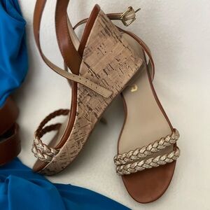 Elegant Brown Wedge Sandals